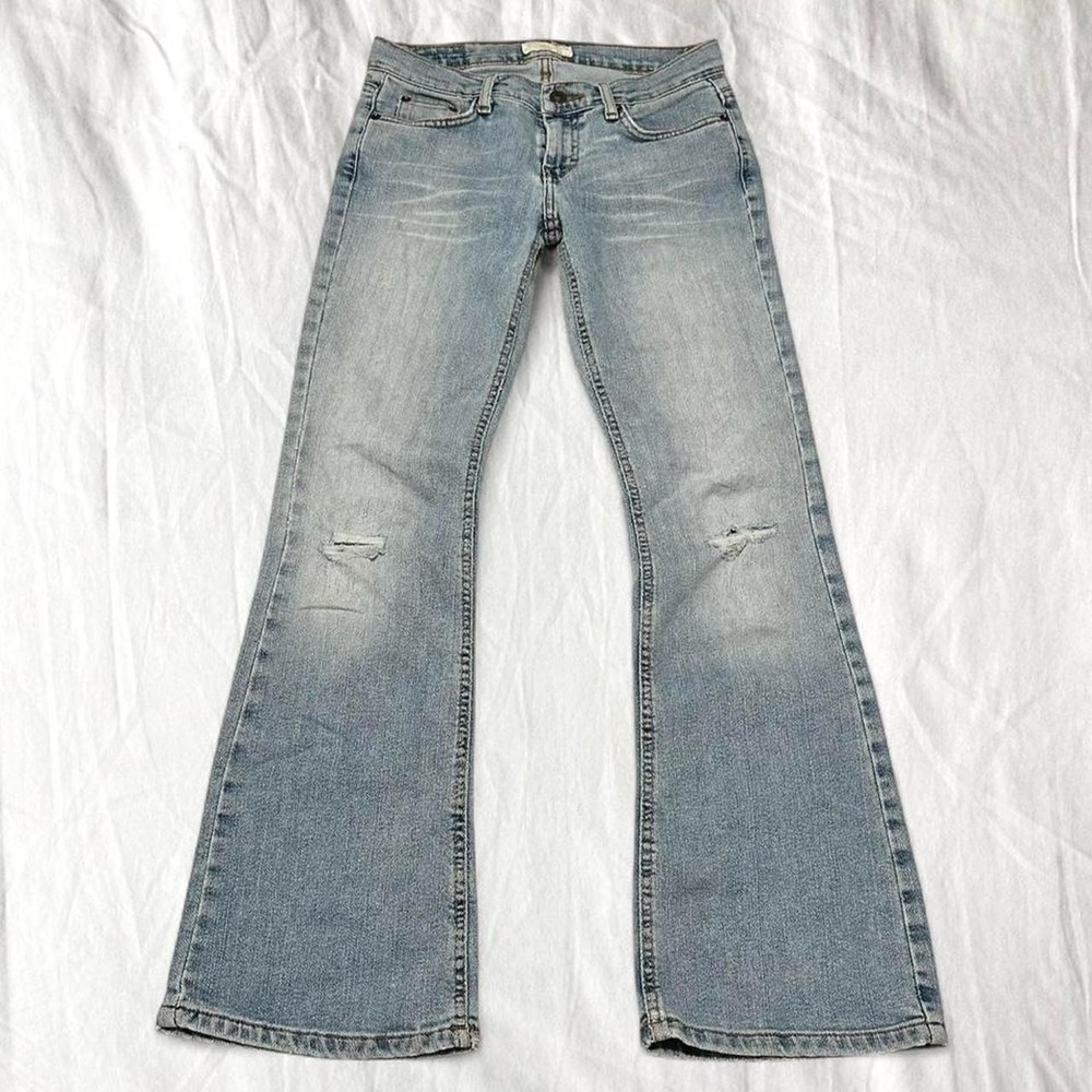 y2k vintage American Eagle Outfitters low rise light wash flare jeans 4 short
